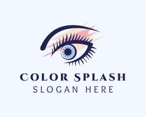 Colorful Eyebrow & Eyelash logo design