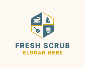 Scrub - Cleaning Janitor Sanitizer logo design