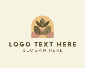 Home Decor - Indoor Plant Leaf logo design