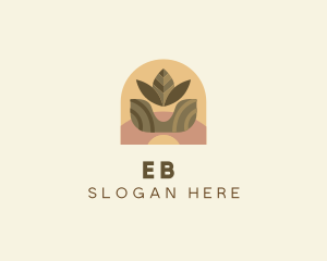 Tea Shop - Indoor Plant Leaf logo design