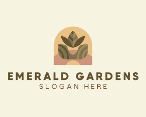 Indoor Plant Leaf logo design