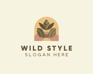 Indoor Plant Leaf logo design