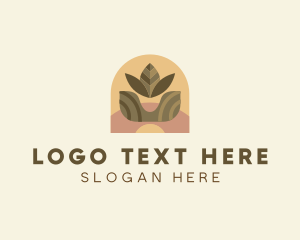 Tea Leaves - Indoor Plant Leaf logo design