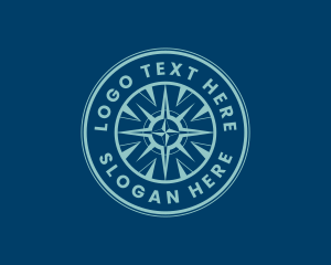 South - Maritime Travel Compass logo design