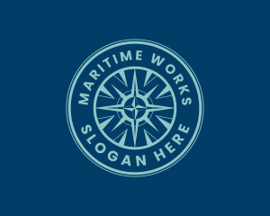 Maritime Travel Compass logo design