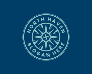 North - Maritime Travel Compass logo design