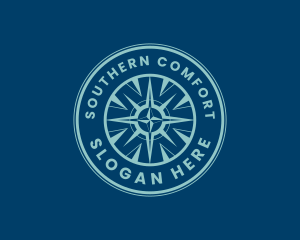 South - Maritime Travel Compass logo design