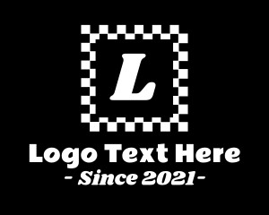 Turbo - White Checkerboard Lettermark logo design