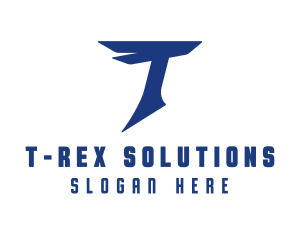 Blue Firm Letter T  logo design