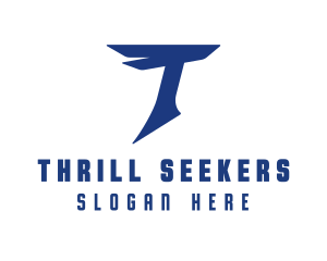 Blue Firm Letter T  logo design