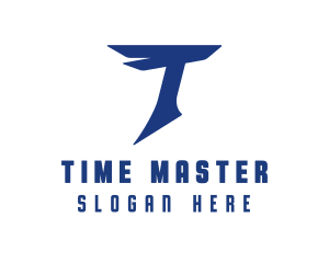 Blue Firm Letter T  logo design