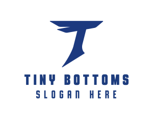 Blue Firm Letter T  logo design