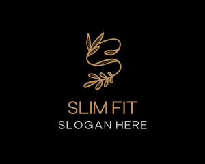 Slim - Elegant Foliage Letter S logo design