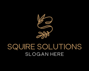 Elegant Foliage Letter S logo design