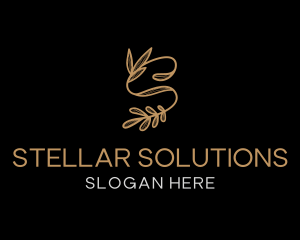 Elegant Foliage Letter S logo design