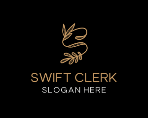 Elegant Foliage Letter S logo design