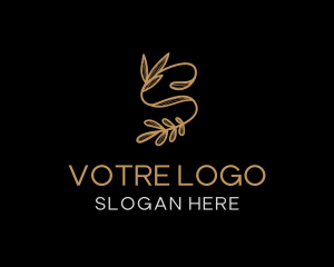 Plastic Surgeon - Elegant Foliage Letter S logo design