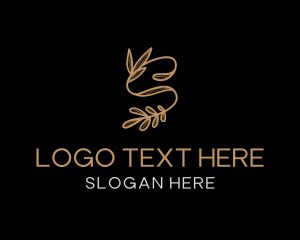 Beautician - Elegant Foliage Letter S logo design