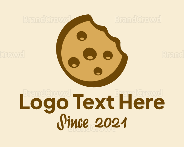 Brown Cookie Snack Logo