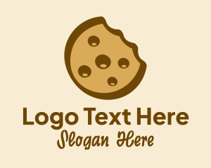 Brown Cookie Snack  Logo