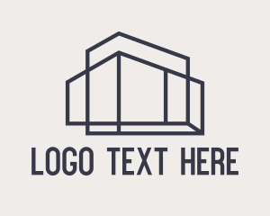 Delivery - Gray Storage Architecture logo design