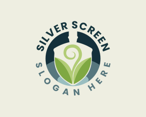 Trowel - Plant Shovel Sprout logo design