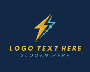 Electrical - Tech Lightning Bolt logo design