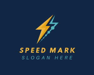 Tech Lightning Bolt logo design