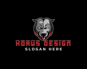 Pit Bull Angry Gaming logo design