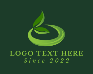 Vegan - 3D Organic Herbal Leaf logo design