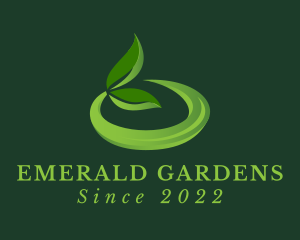 3D Organic Herbal Leaf  logo design