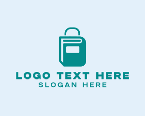Ebook - Bookstore Shopping Bag logo design