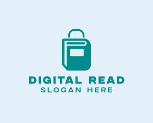 Ebook - Bookstore Shopping Bag logo design