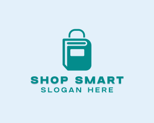 Bookstore Shopping Bag logo design