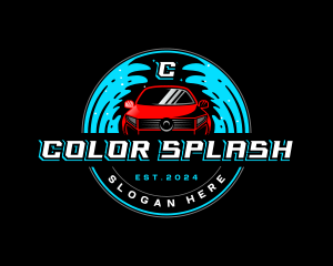 Vehicle Car Wash Sedan logo design