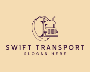 Transport Truck Logistics  logo design