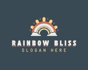 Boho Daycare Rainbow logo design