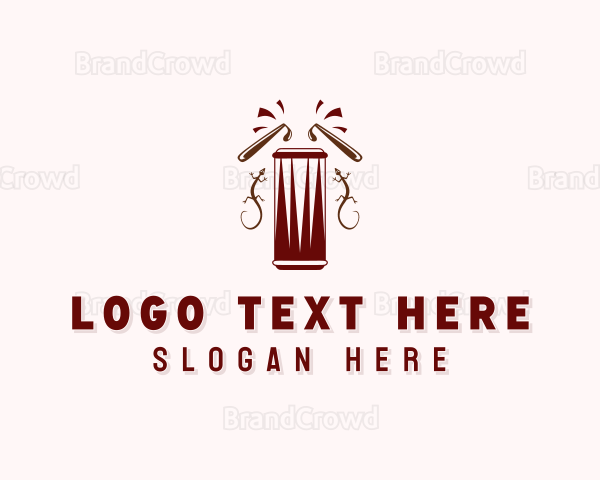 Musical Instrument Drum Logo