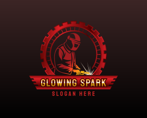 Metalwork Cogwheel Welder logo design