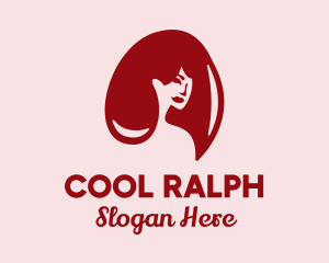 Red Hair Beauty logo design