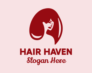 Red Hair Beauty logo design