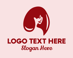 Hair Dresser - Red Hair Beauty logo design