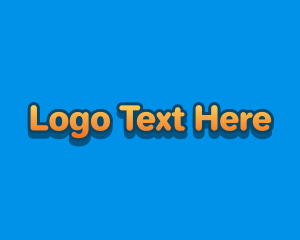 Entertainment - Playful Cartoon Text logo design