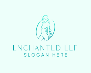 Elf - Naked Woman Elf logo design