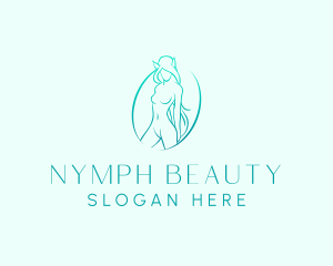 Nymph - Naked Woman Elf logo design