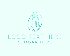 Lingerie - Naked Woman Elf logo design