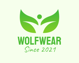 Vegan - Green Environmental Leaf logo design