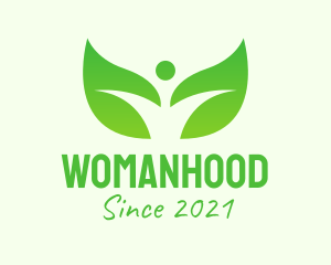 Humanitarian - Green Environmental Leaf logo design
