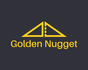 Golden Ruler Bridge Architecture  logo design