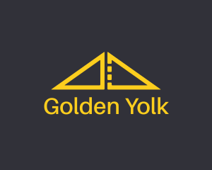 Golden Ruler Bridge Architecture  logo design